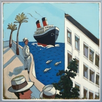 oil on canvas, 123 x 123 cm